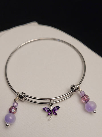 Purple Dragonfly Bracelet