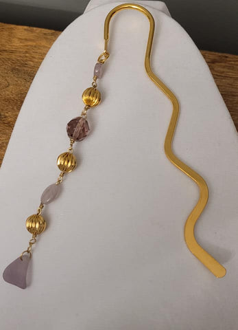 Mauve and Gold Bookmark