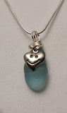 "Smiley Heart" Sea Glass Necklace