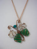 Sea glass butterfly pendant - Seahawk Jewellery & Whatnot