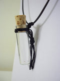 Basic "Voodoo Vial" necklace  on adjustable pleather rope. - Seahawk Jewellery & Whatnot