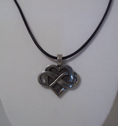 Pewter heart pendant necklace - Seahawk Jewellery & Whatnot