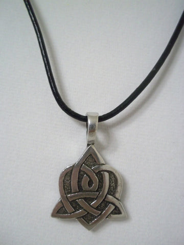 Pewter celtic heart pendant necklace - Seahawk Jewellery & Whatnot