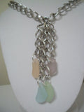 Pastel ,sea glass, statement necklace - Seahawk Jewellery & Whatnot