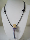 Basic vial necklace with black leather cording