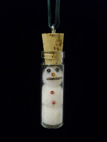 Tiny snowman vial - Seahawk Jewellery & Whatnot