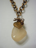 Rare Peach Sea Glass Drop - Seahawk Jewellery & Whatnot